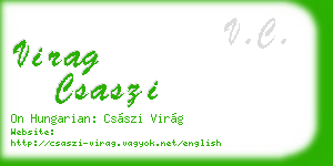 virag csaszi business card