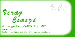 virag csaszi business card